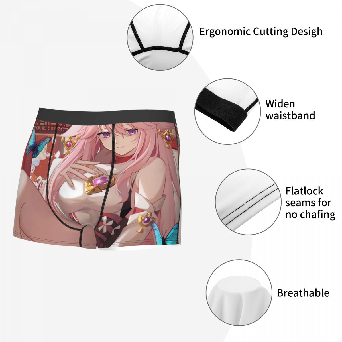 Genshin Impact Yae Miko Boxer  - Boyshort Underwear incelemesi ve fiyatı