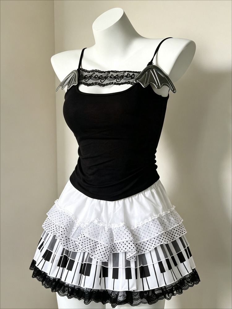 Retro 2000'ler Harajuku İki Pa - Cami Top Lace incelemesi ve fiyatı